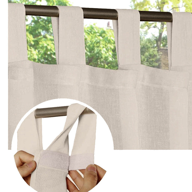 Tenda per veranda effetto lino naturale