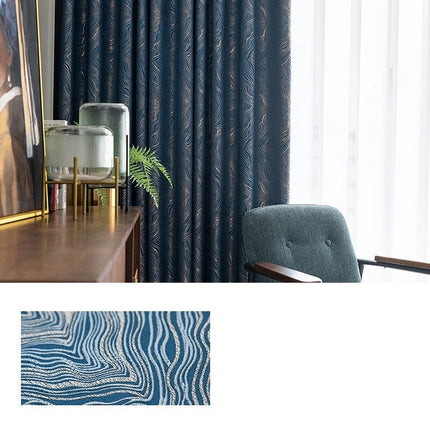 Tenda oscurante blu notte testurizzata