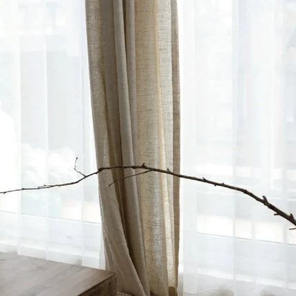Tenda velata beige stile romantico