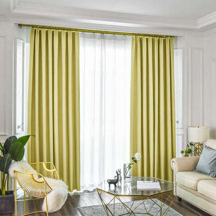 Tenda Stile Scandinavo Moderna Giallo Senape