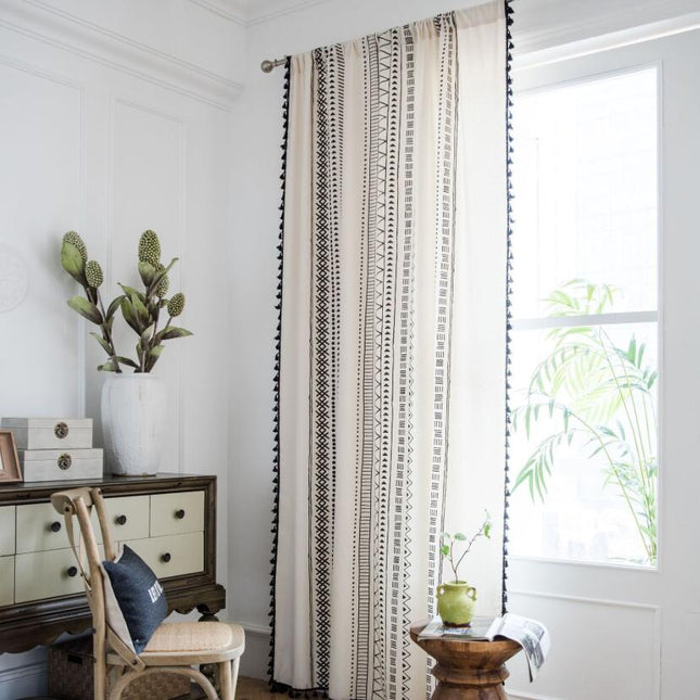 Tenda Leggera Stile Boho con Nappe