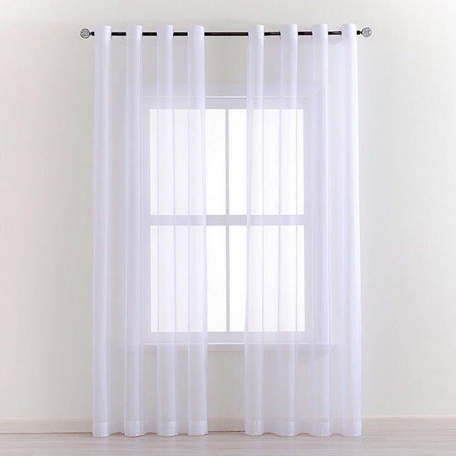 Tenda Voile Trasparente con Occhielli