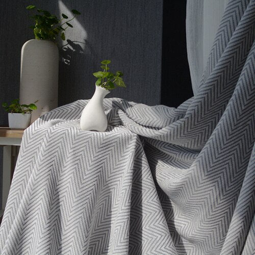 Tenda Oscurante Grigio Chiaro Stampa Chevron
