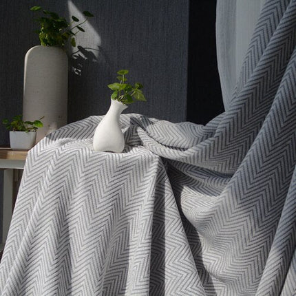 Tenda Oscurante Grigio Chiaro Stampa Chevron