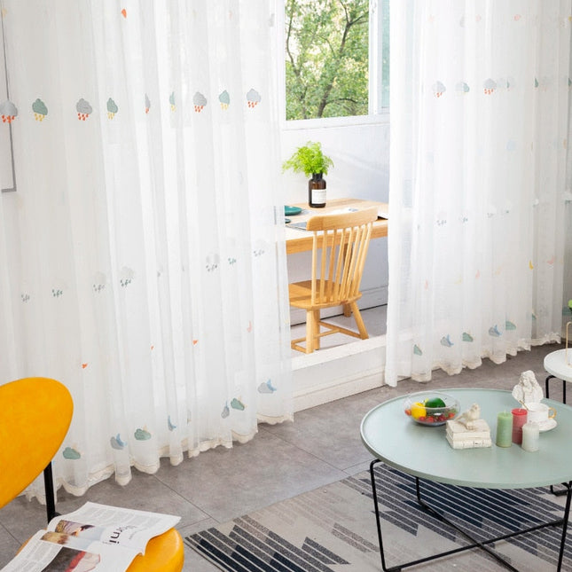 Tenda velata per bambini ricamata