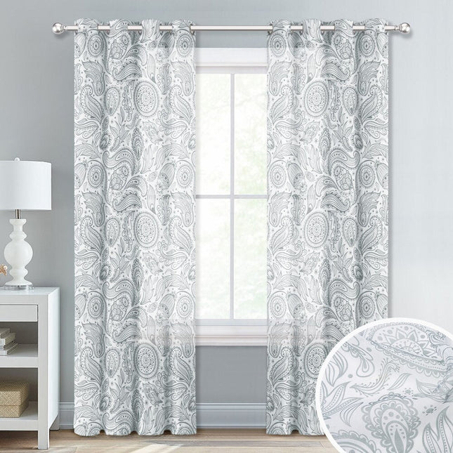 Tenda velata con elegante motivo paisley