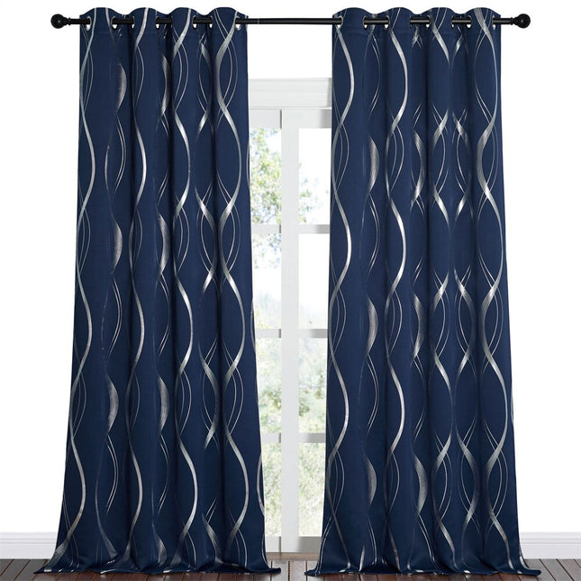 Tenda Oscurante Blu con Motivo Onde