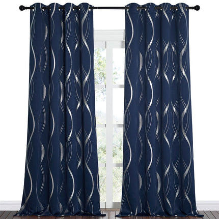 Tenda Oscurante Blu con Motivo Onde