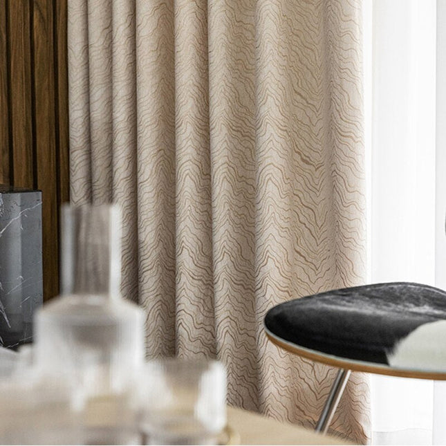 Tenda Oscurante Marrone Motivo Ondulato