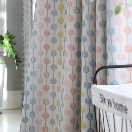 Tenda rosa a pois colorati