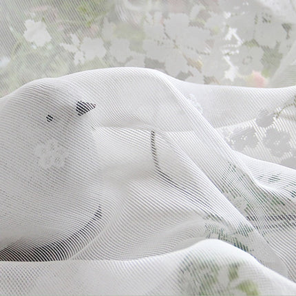 Tenda Voile Trasparente con Motivo Floreale