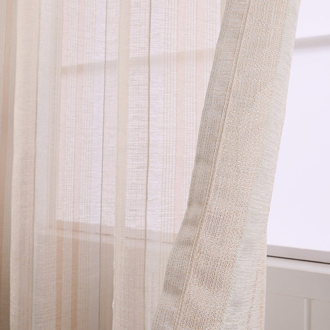 Tenda Voile Effetto Lino con Occhielli