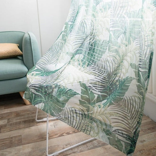 Tenda voile con foglie di palma