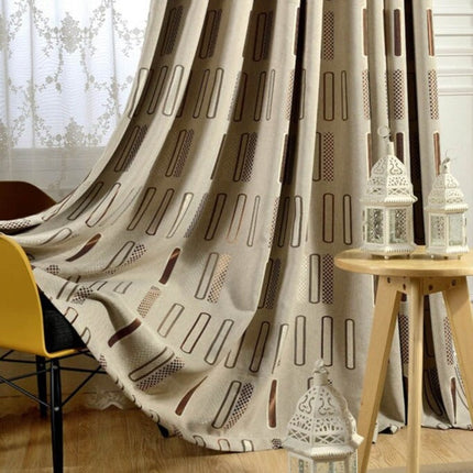 Tenda moderna con stampa geometrica