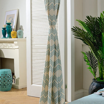 Tenda stile scandinavo con motivo geometrico