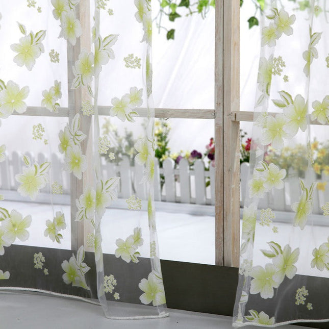 Tenda velata con motivo floreale blu