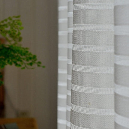 Tenda Voile Bianca Moderna a Righe