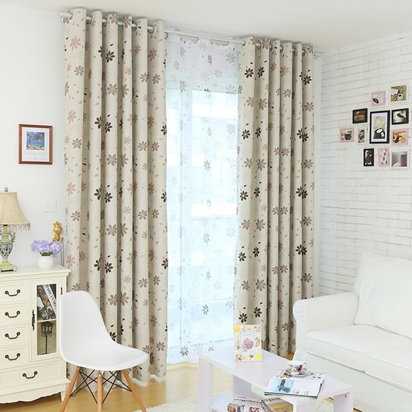 Tenda Oscurante con Fiori Stilizzati Moderni