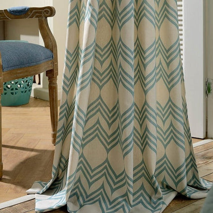 Tenda stile scandinavo con motivo geometrico