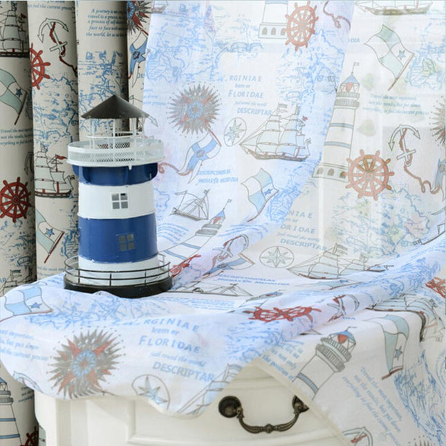 Tenda per cameretta con tema marino