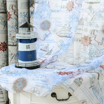 Tenda per cameretta con tema marino