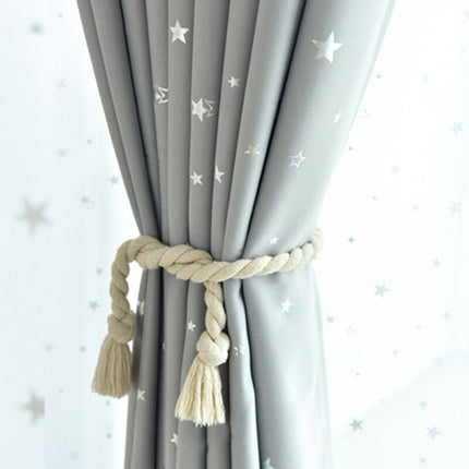 Tenda Cameretta Oscurante Grigio Chiaro Stelle
