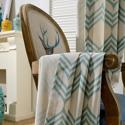 Tenda stile scandinavo con motivo geometrico