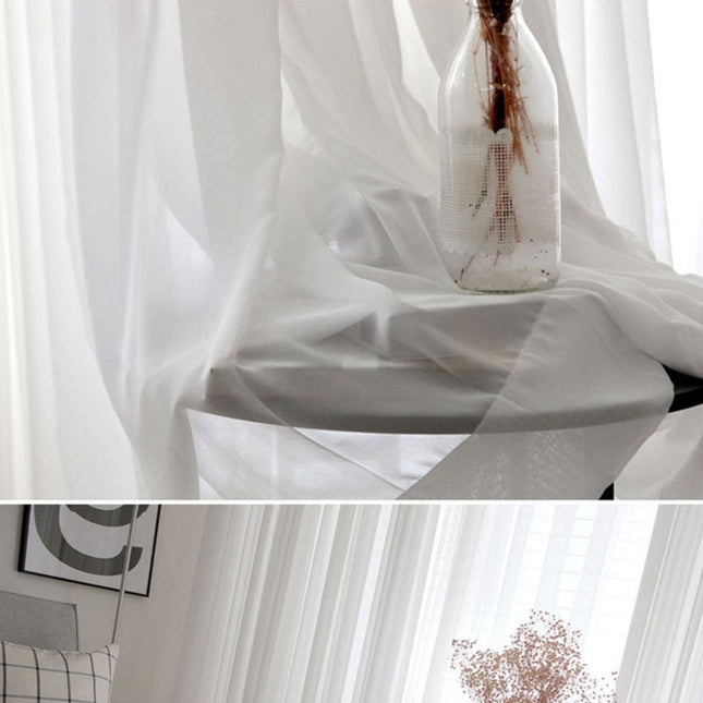 Tenda Trasparente in Tessuto Bianco