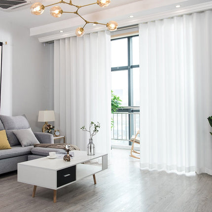 Tenda velata bianca moderna per soggiorno