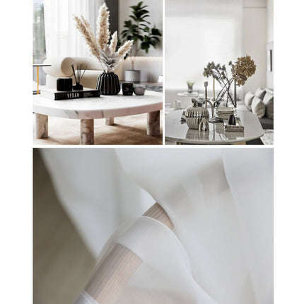 Tenda Velata Bianca per Soggiorno