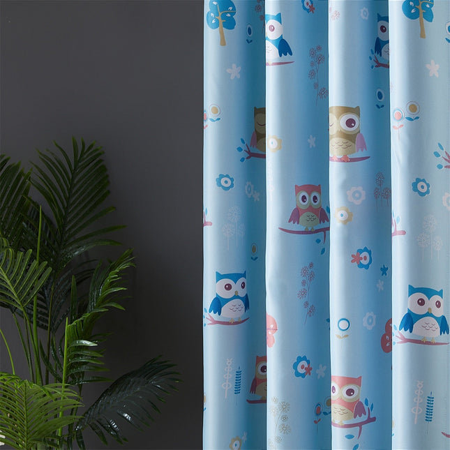 Tenda cameretta bambini blu gufetti