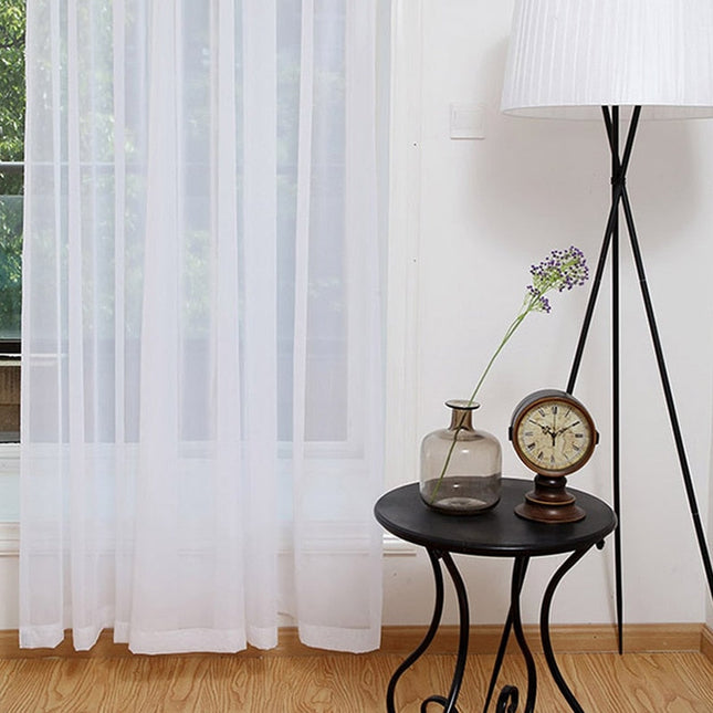 Tenda Voile Classica Bianca per Finestra
