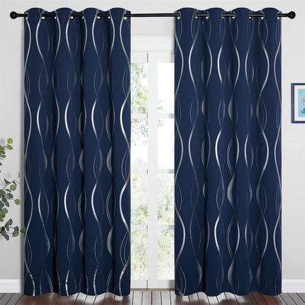 Tenda Oscurante Blu con Motivo Onde