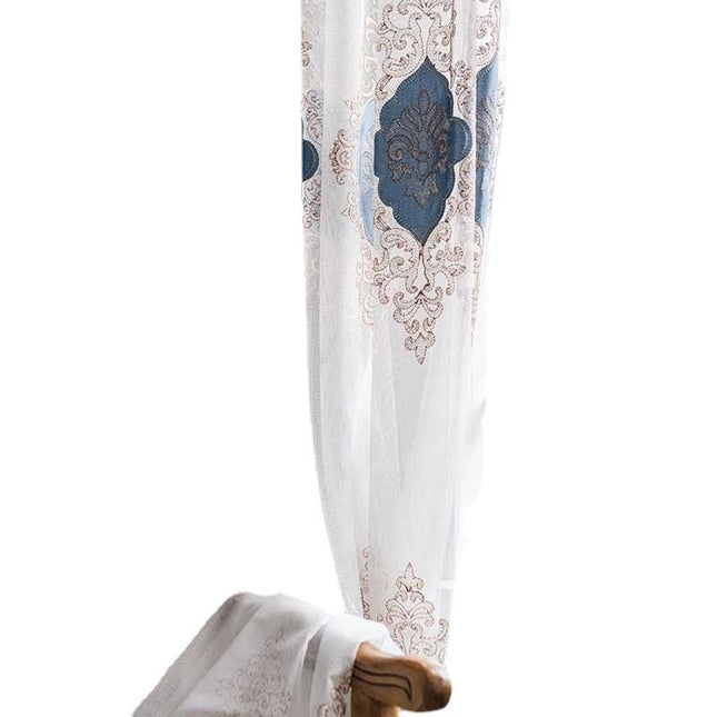 Tenda velata lusso con ricami barocchi