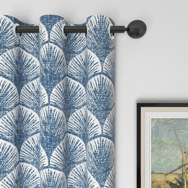 Tenda con Motivo a Ventaglio Blu