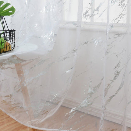 Tenda leggera effetto marmo dorato