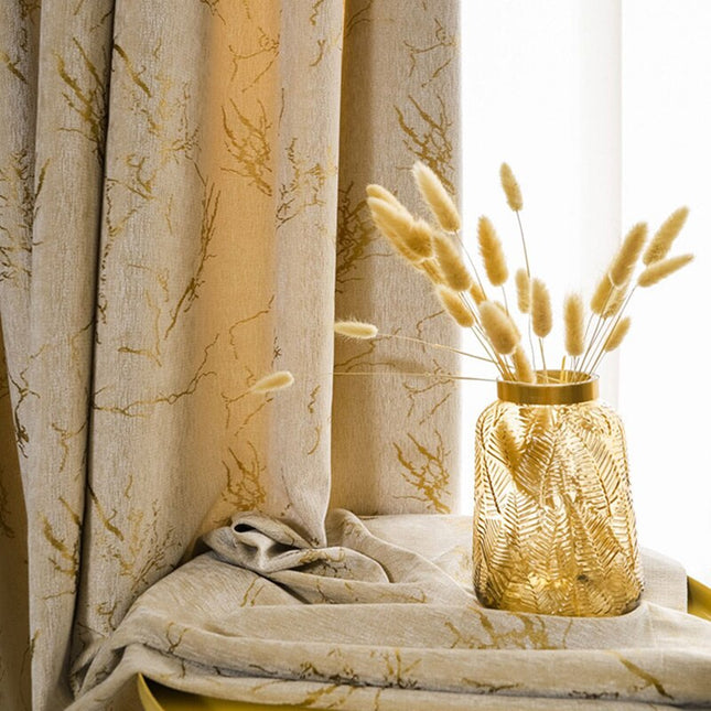 Tenda oscurante con stampa dorata