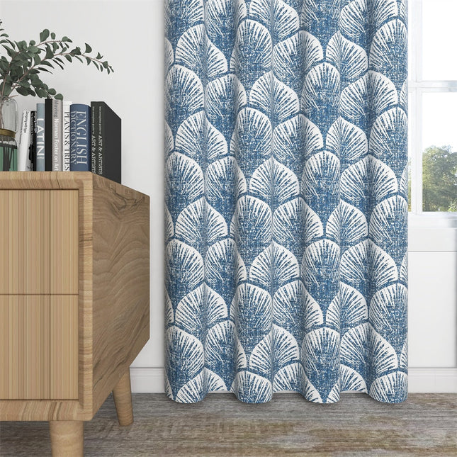 Tenda con Motivo a Ventaglio Blu