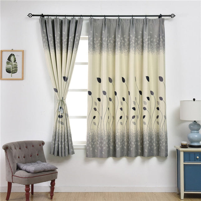 Tenda decorativa soggiorno motivo foglie