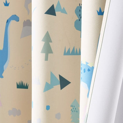 Tenda Oscurante Bambini Beige con Dinosauri