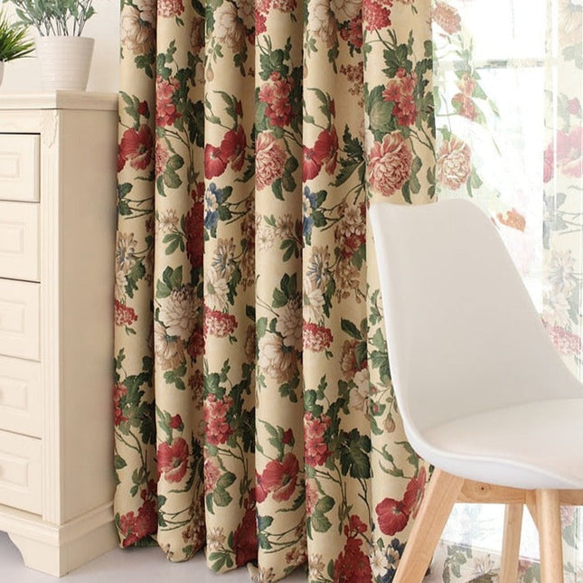 Tenda Oscurante Stile Country Floreale