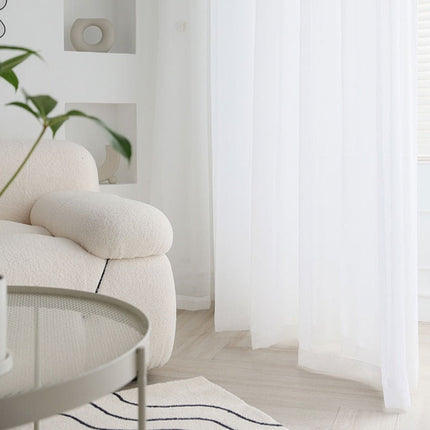 Tenda Velata Bianca per Soggiorno