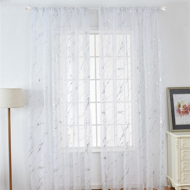 Tenda leggera effetto marmo dorato