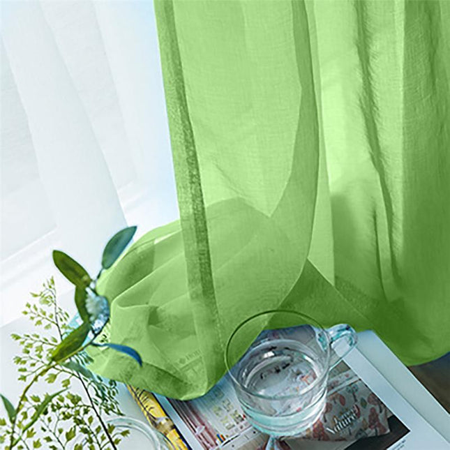 Tenda Voile Leggera Tinta Unita Turchese