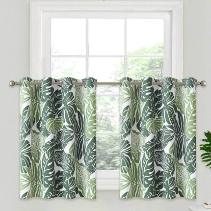 Tenda corta cucina stampa foglie tropicali