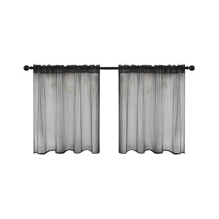 Tenda velata corta per cucina bianca