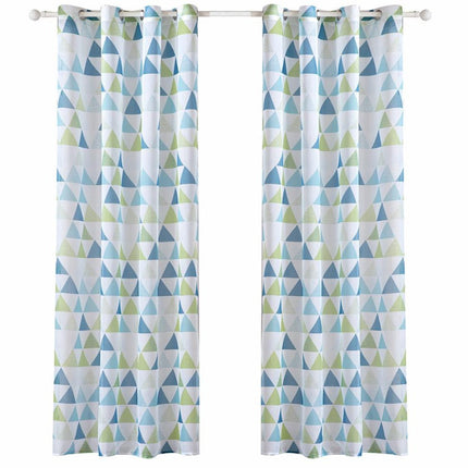 Tenda Voile con Stampa Geometrica Triangoli