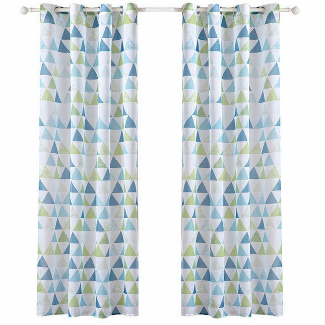 Tenda Voile con Stampa Geometrica Triangoli