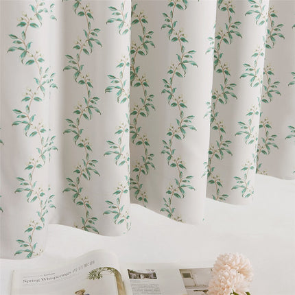 Tenda con fantasia vegetale per soggiorno