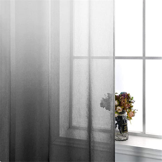 Tenda velata sfumata da bianco a nero